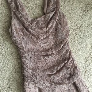 Ladies Evening Gown. EUC, color: taupe, size: 6, Venmo only